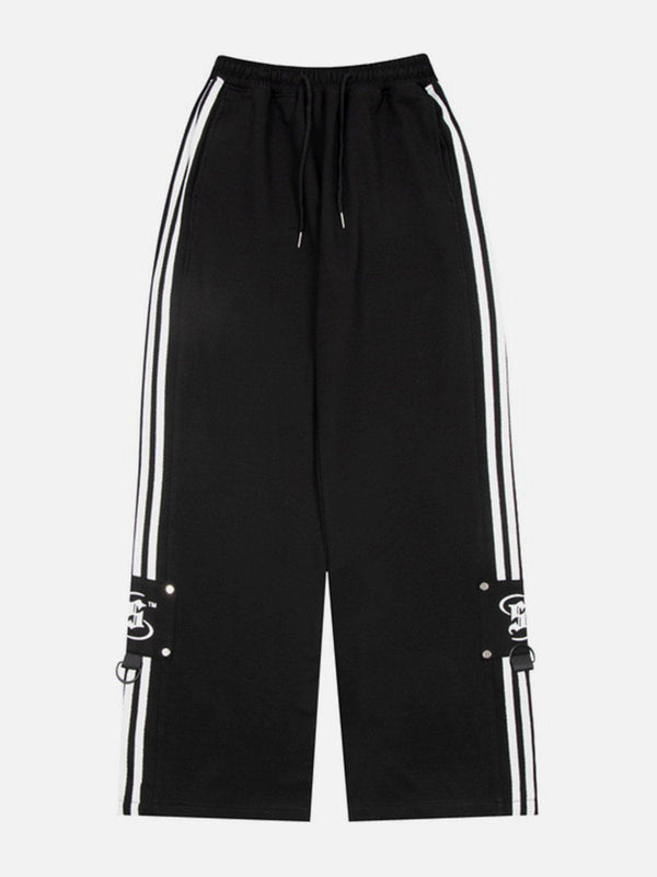 Evapacs - Striped Drawstring Sweatpants- Streetwear Fashion - evapacs.com