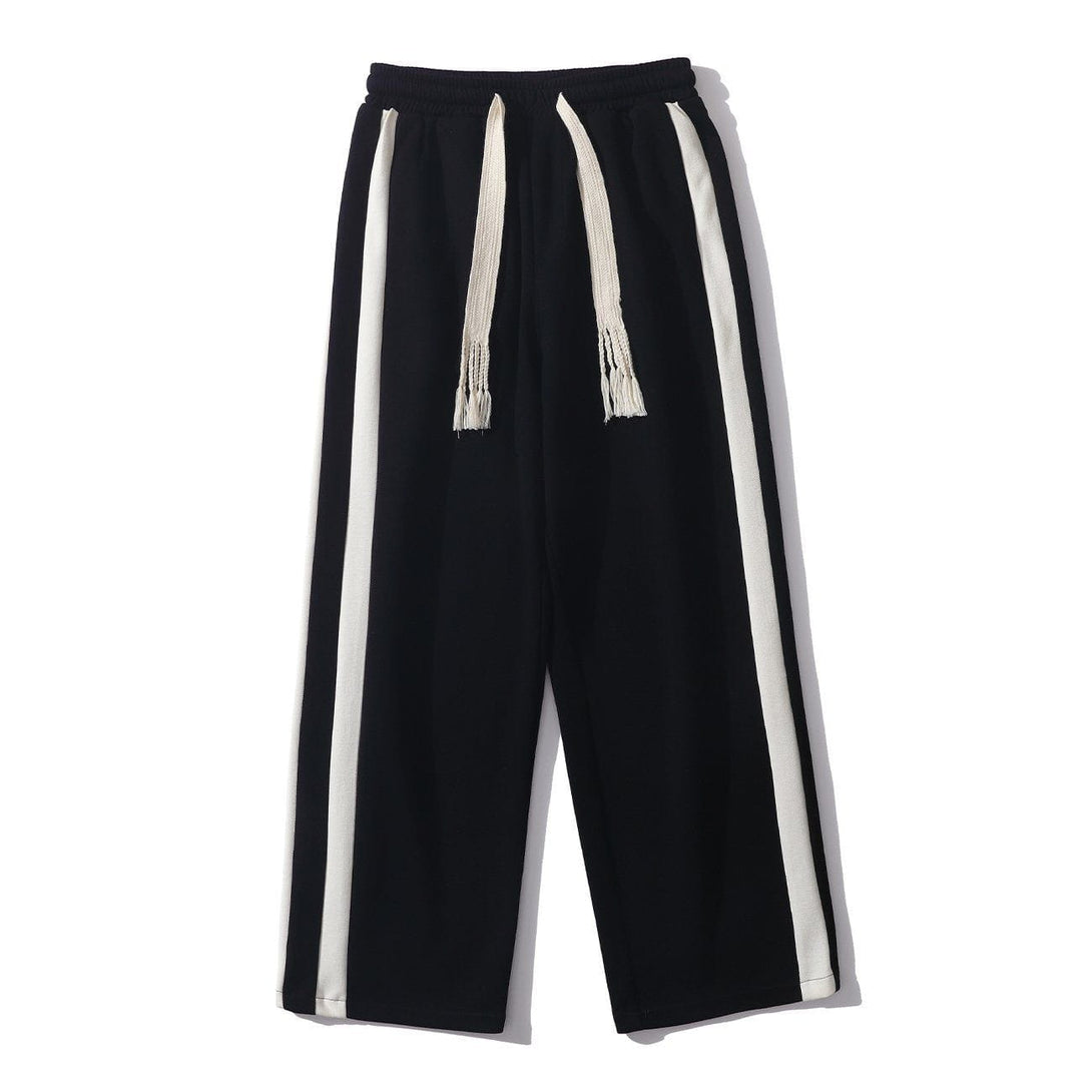 Evapacs - Striped Patchwork Pants- Streetwear Fashion - evapacs.com