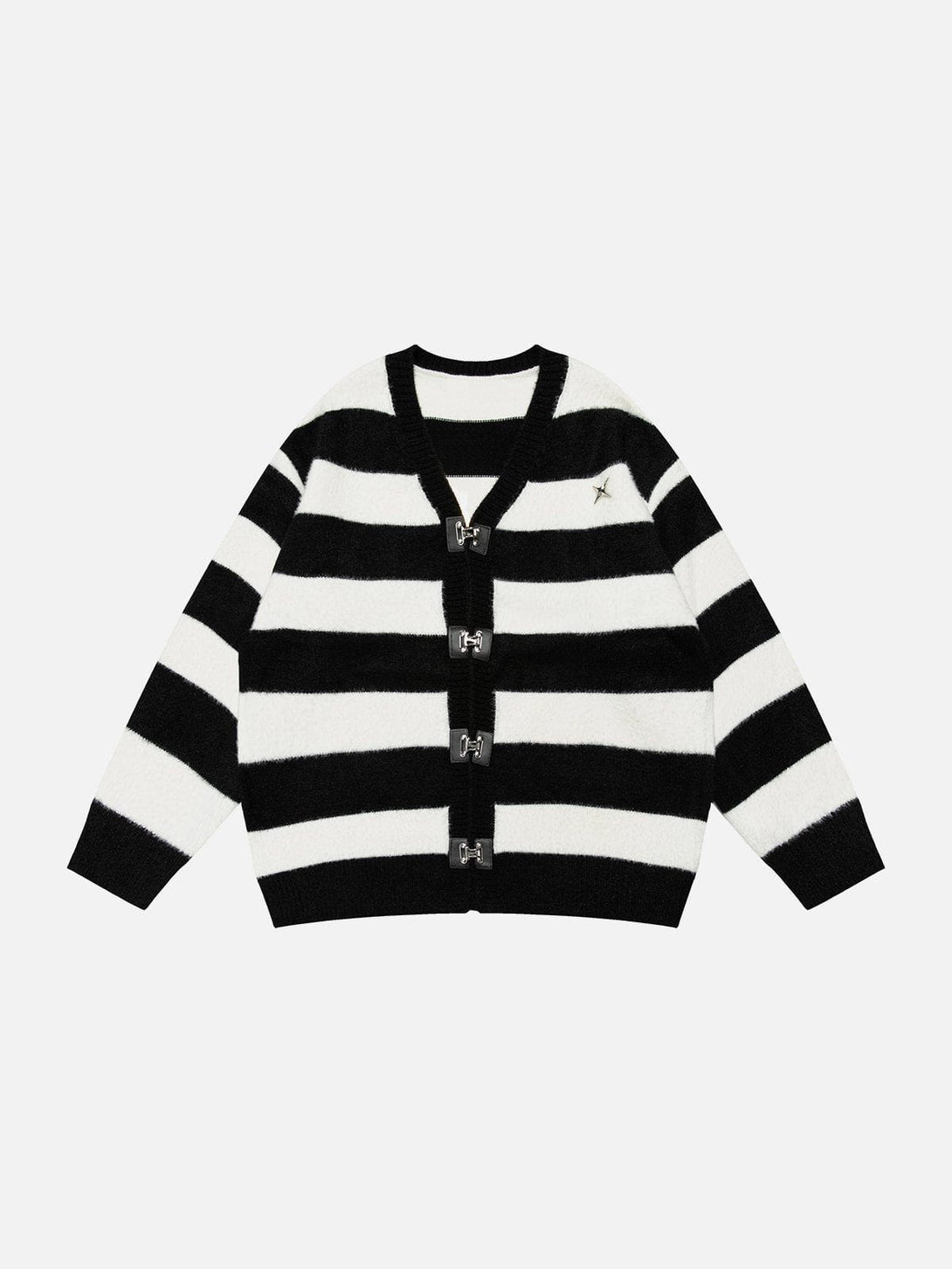 Evapacs - Stripes Mohair Cardigan- Streetwear Fashion - evapacs.com