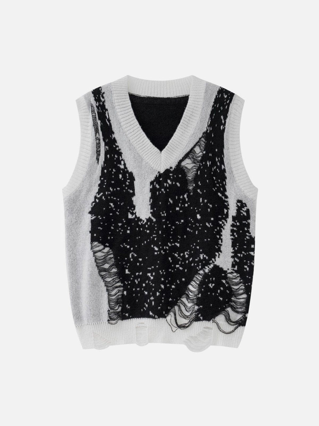 Evapacs - "Tangle" Color Mixing Knit Sweater Vest- Streetwear Fashion - evapacs.com