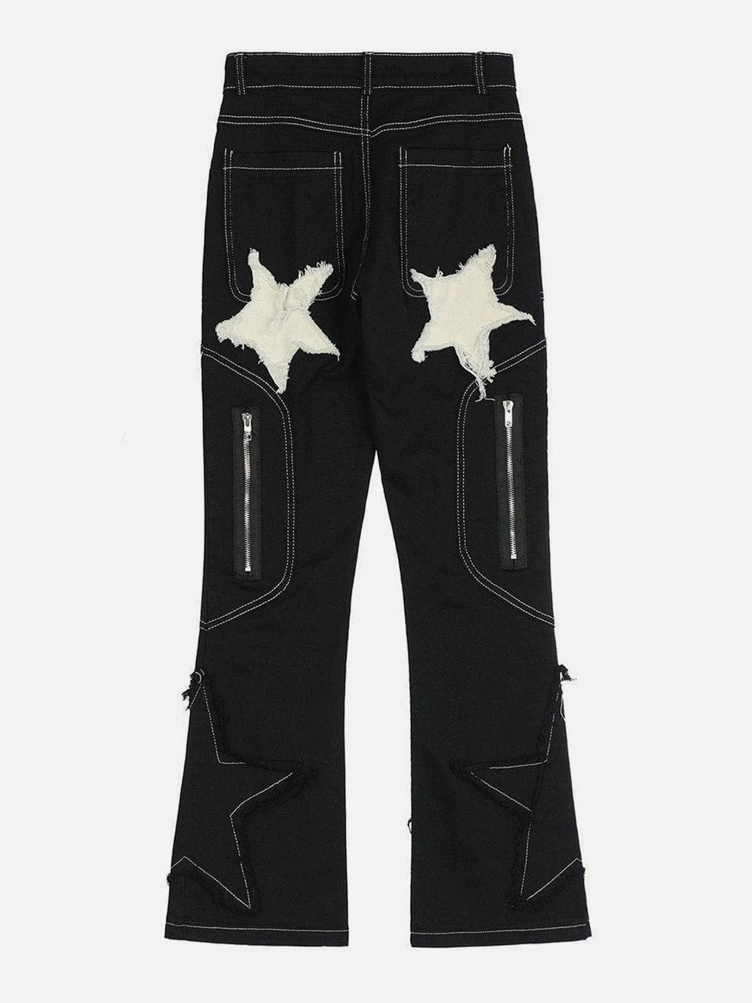 Evapacs - Tassel Star Zipper Pants- Streetwear Fashion - evapacs.com