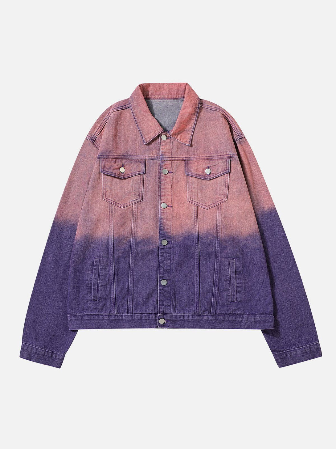 Evapacs - Tie Dye Gradient Denim Jacket- Streetwear Fashion - evapacs.com