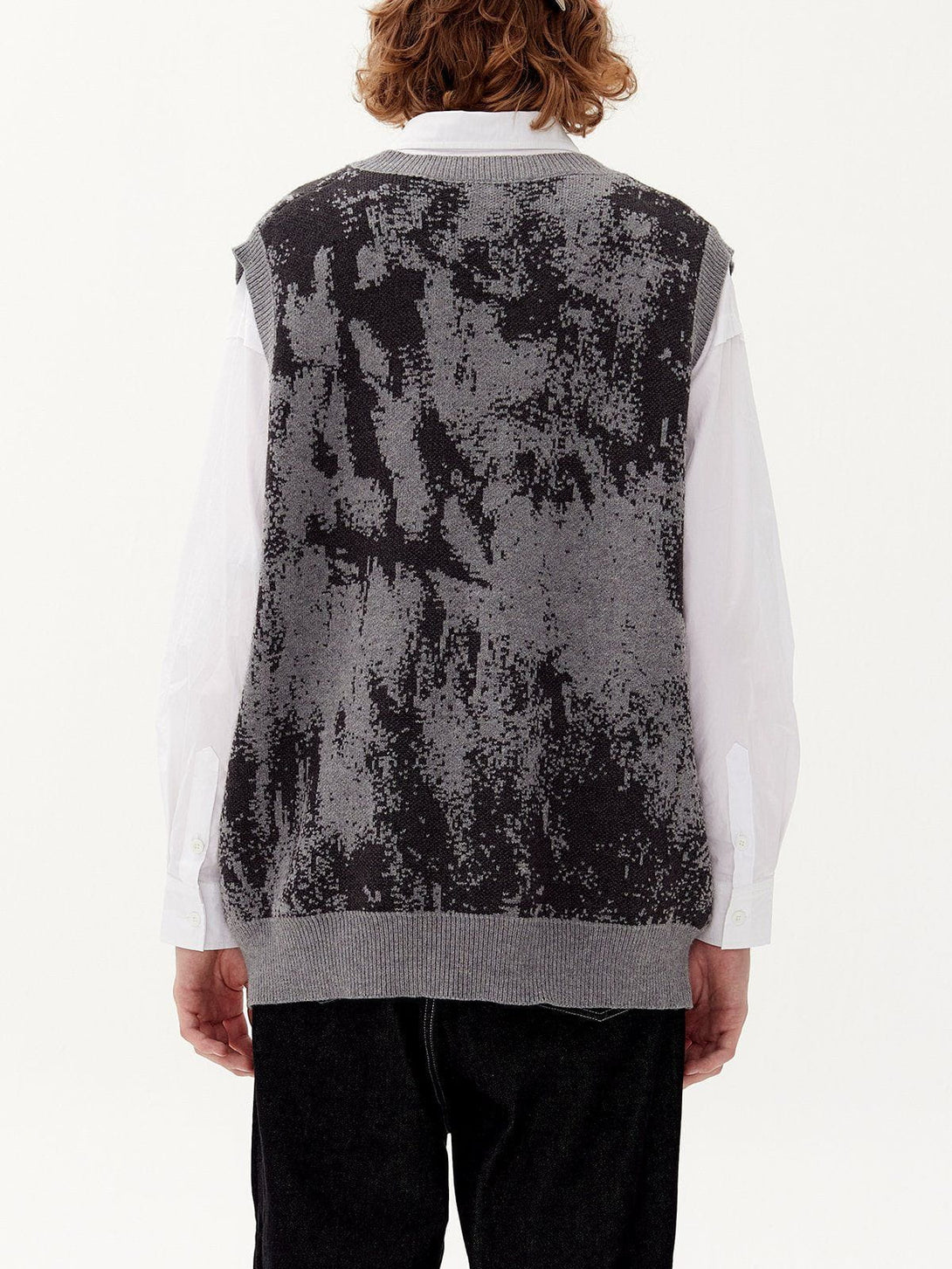 Evapacs - Tie Dye Jacquard Sweater Vest- Streetwear Fashion - evapacs.com