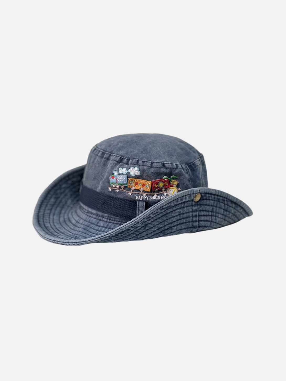 Evapacs - Train Embroidery Washed Distressed Casual Cargo Hat- Streetwear Fashion - evapacs.com