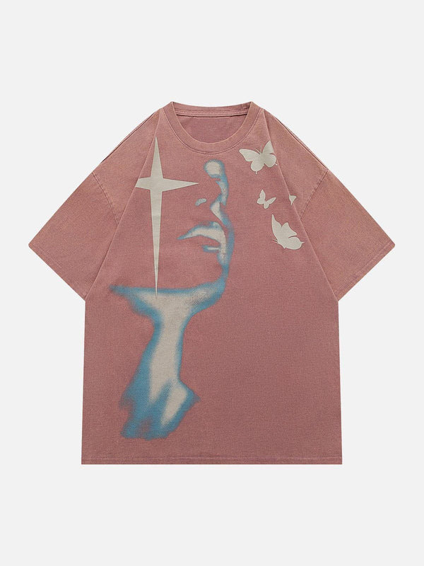 Evapacs - Twinkling Star Pattern Tee- Streetwear Fashion - evapacs.com