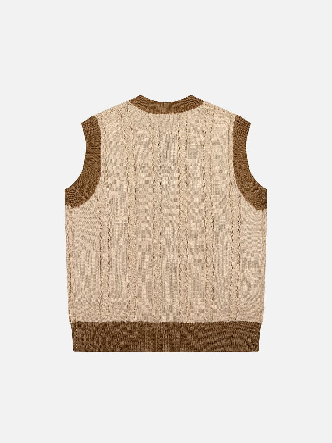 Evapacs - Vintage Embroidery Sweater Vest- Streetwear Fashion - evapacs.com