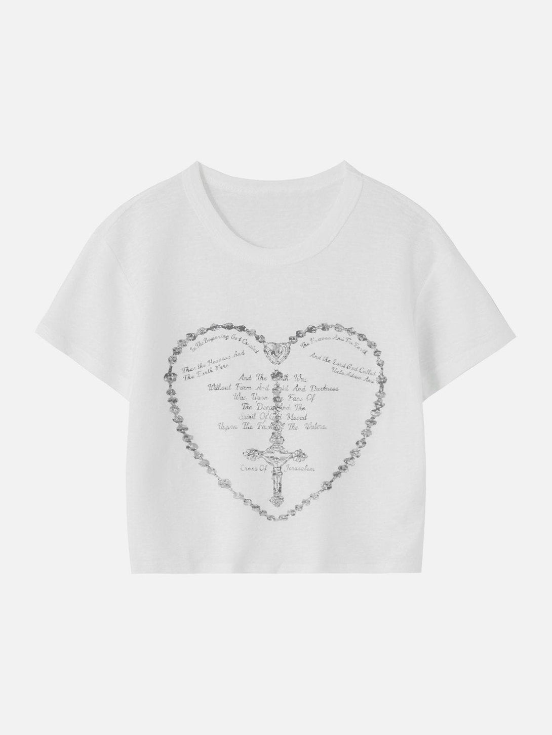 Evapacs - Vintage Heart Print Regular Tee- Streetwear Fashion - evapacs.com