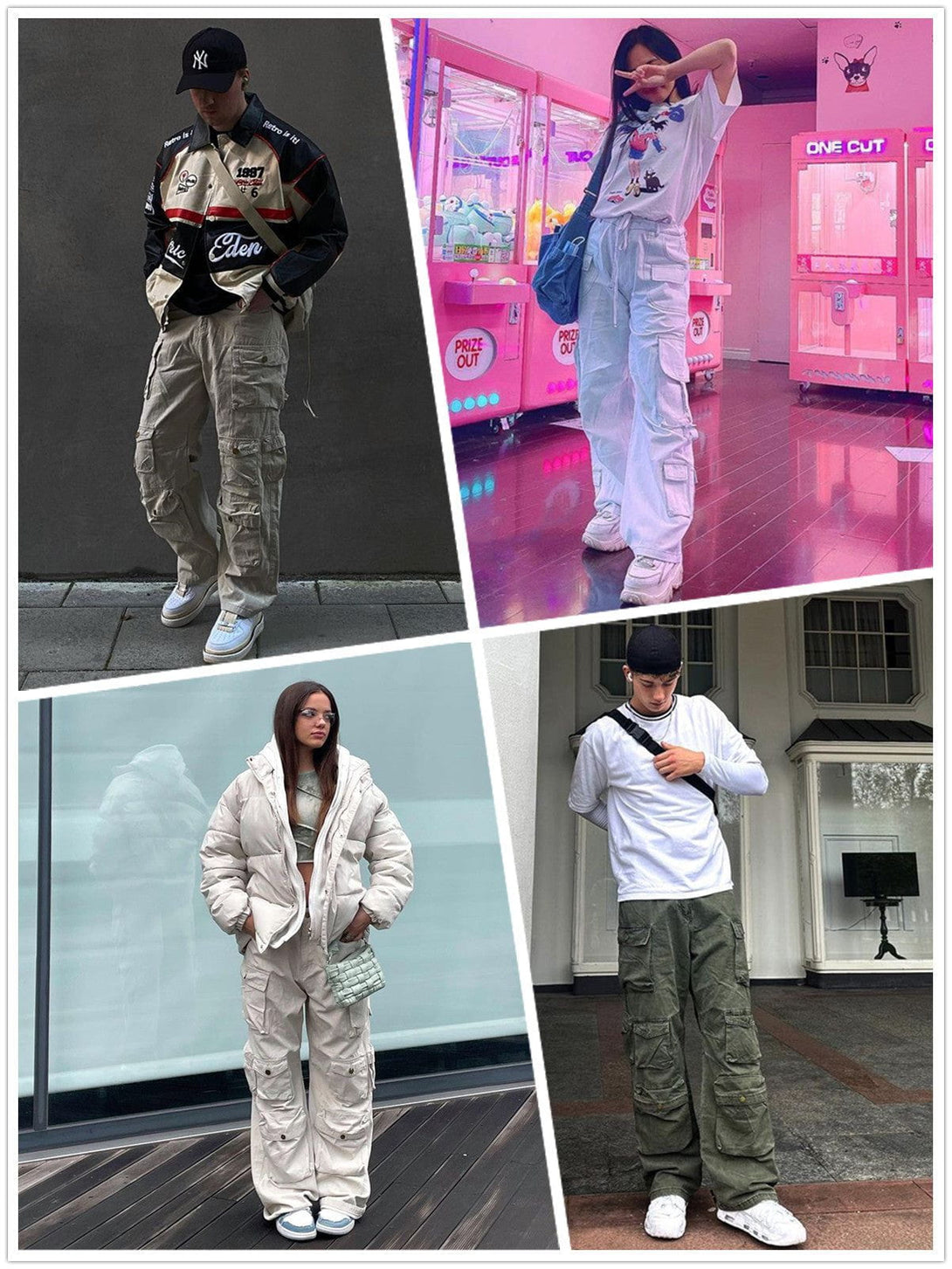 Evapacs - Vintage Multi-pocket Cargo Pants- Streetwear Fashion - evapacs.com