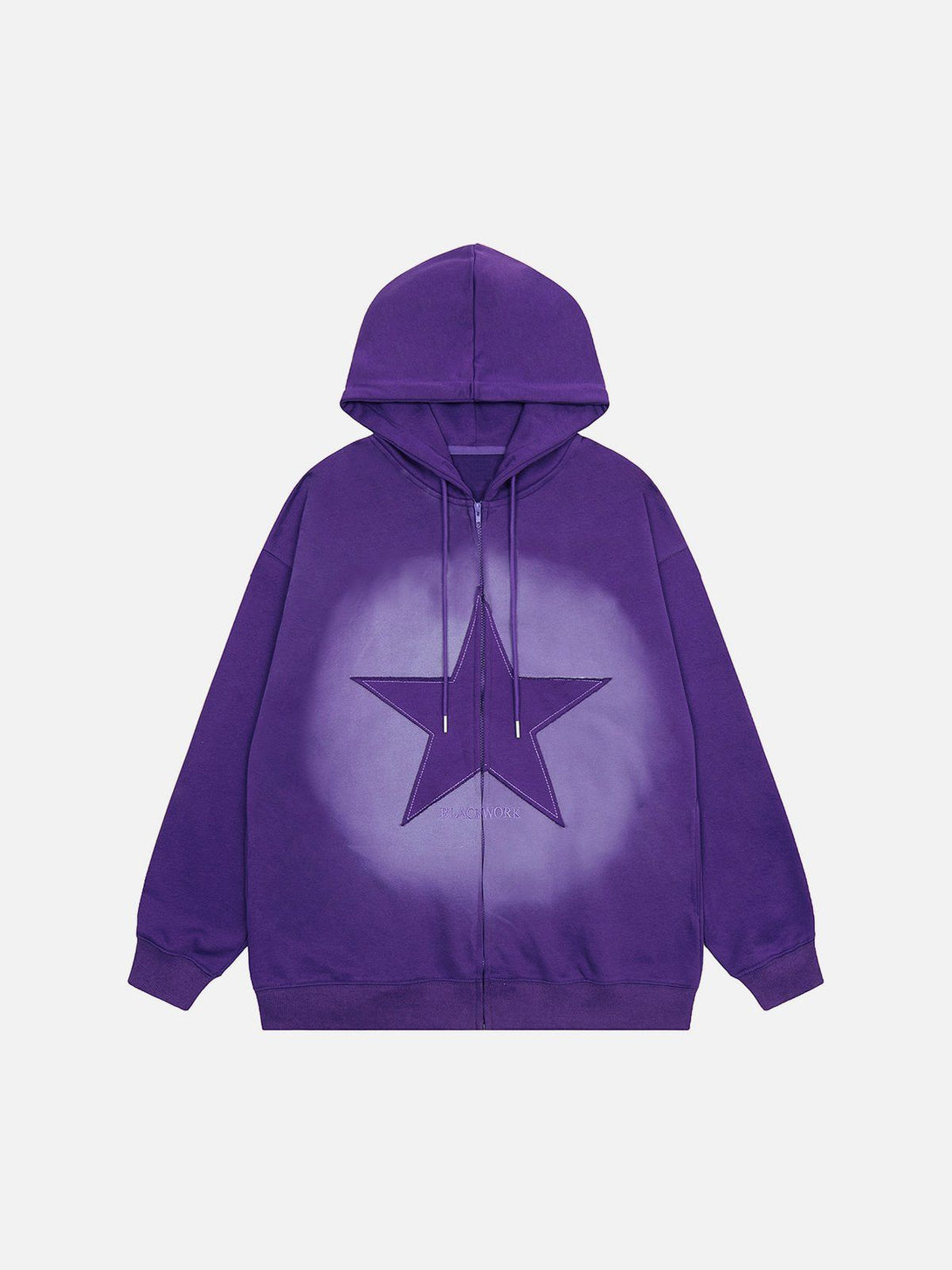 Evapacs - Vintage Pentagram Zip Up Hoodie- Streetwear Fashion - evapacs.com