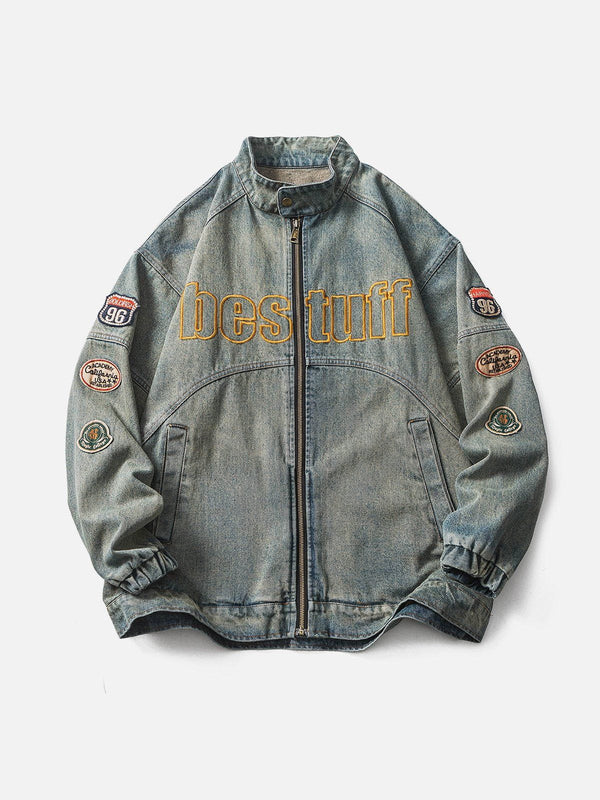 Evapacs - Vintage Racing Denim Jacket- Streetwear Fashion - evapacs.com