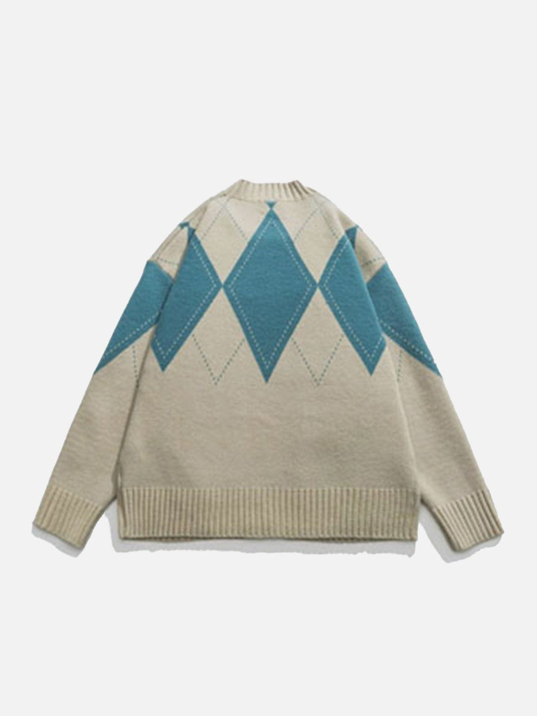 Evapacs - Vintage Rhombus Cardigan- Streetwear Fashion - evapacs.com