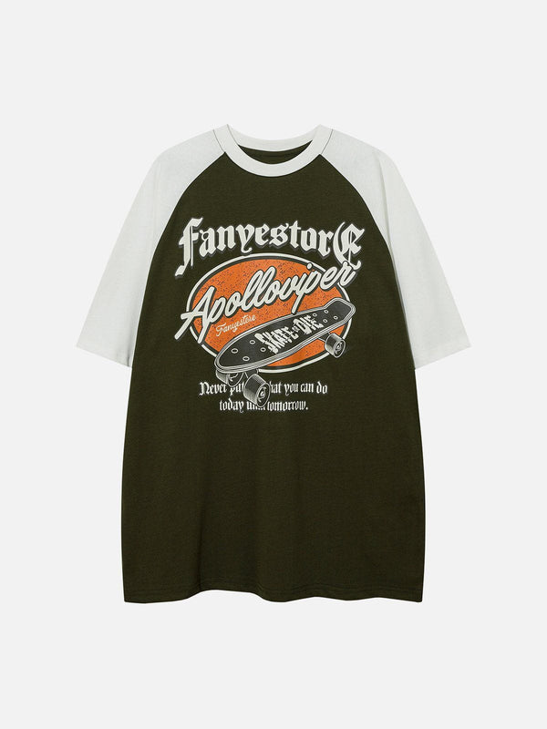 Evapacs - Vintage Skateboard Print Tee- Streetwear Fashion - evapacs.com