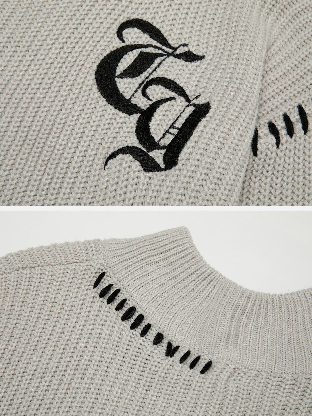 Evapacs - Vintage Solid Embroidered Cardigan- Streetwear Fashion - evapacs.com