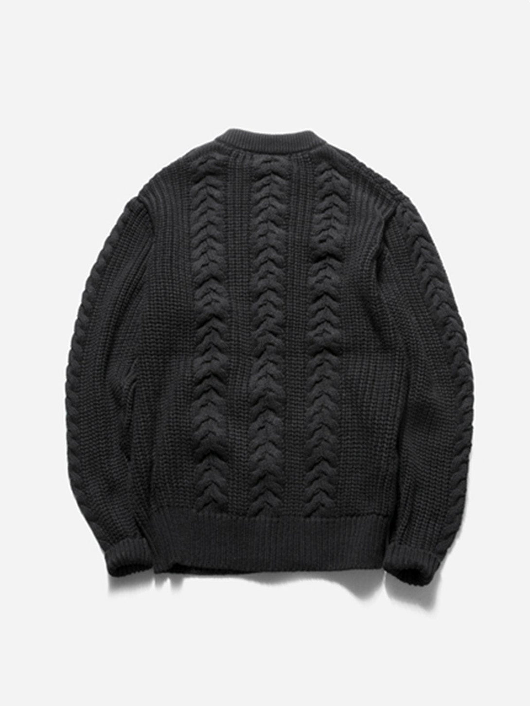 Evapacs - Vintage Twisted Knit Cardigan- Streetwear Fashion - evapacs.com