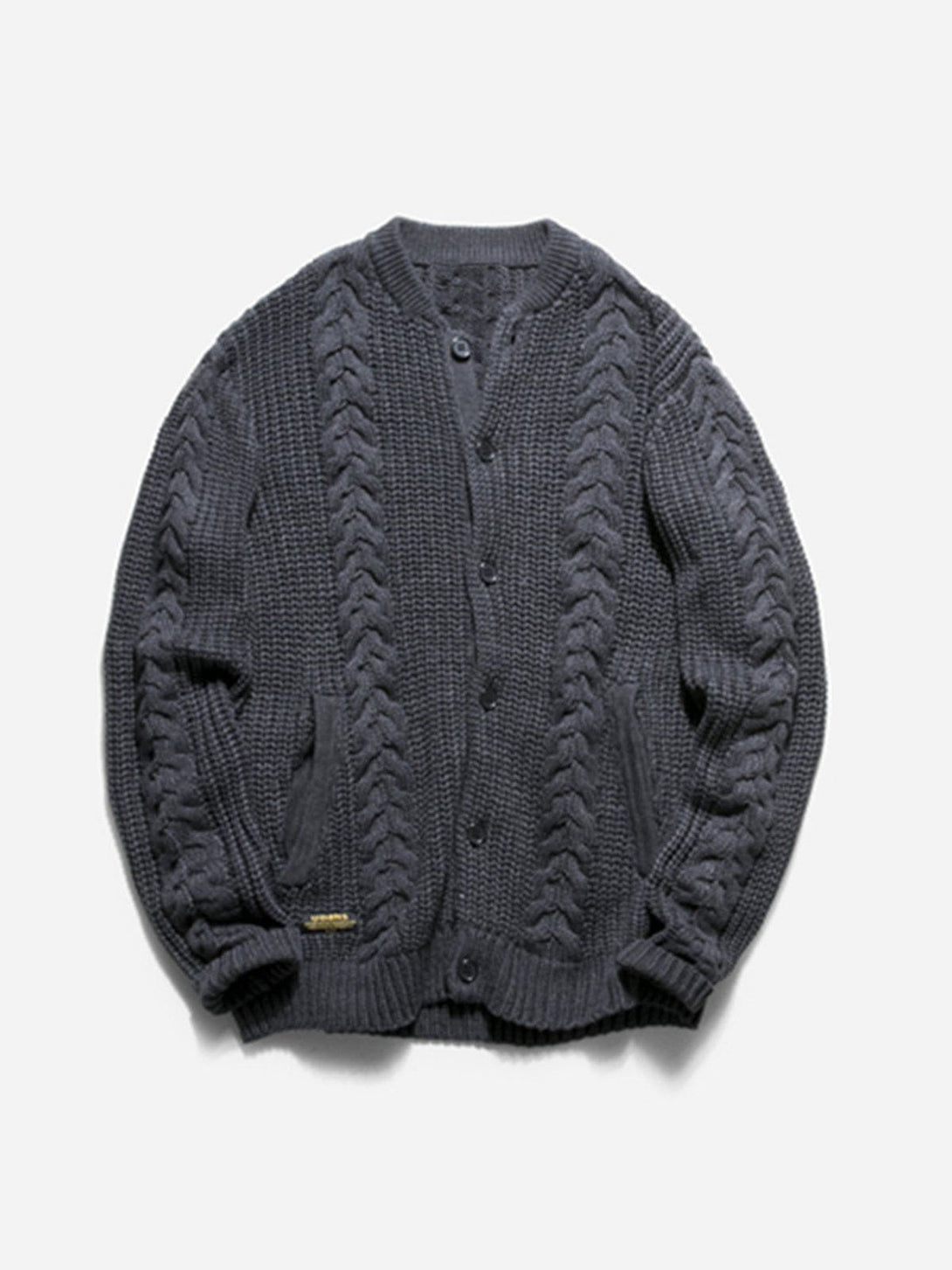 Evapacs - Vintage Twisted Knit Cardigan- Streetwear Fashion - evapacs.com