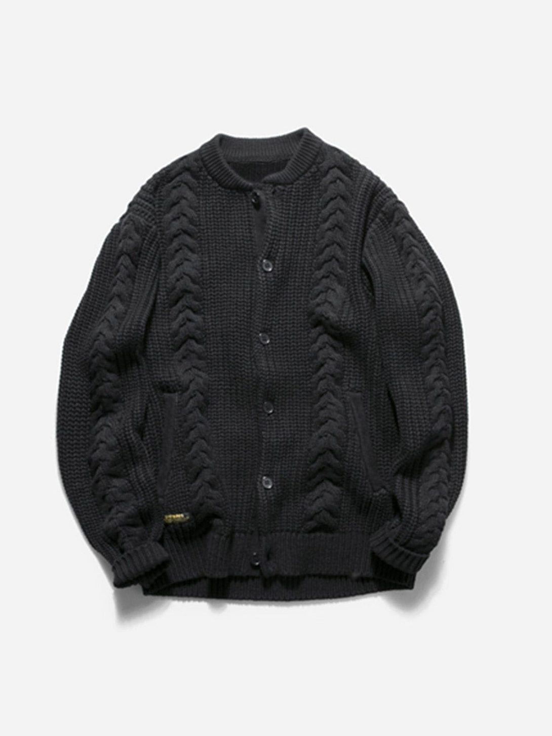 Evapacs - Vintage Twisted Knit Cardigan- Streetwear Fashion - evapacs.com