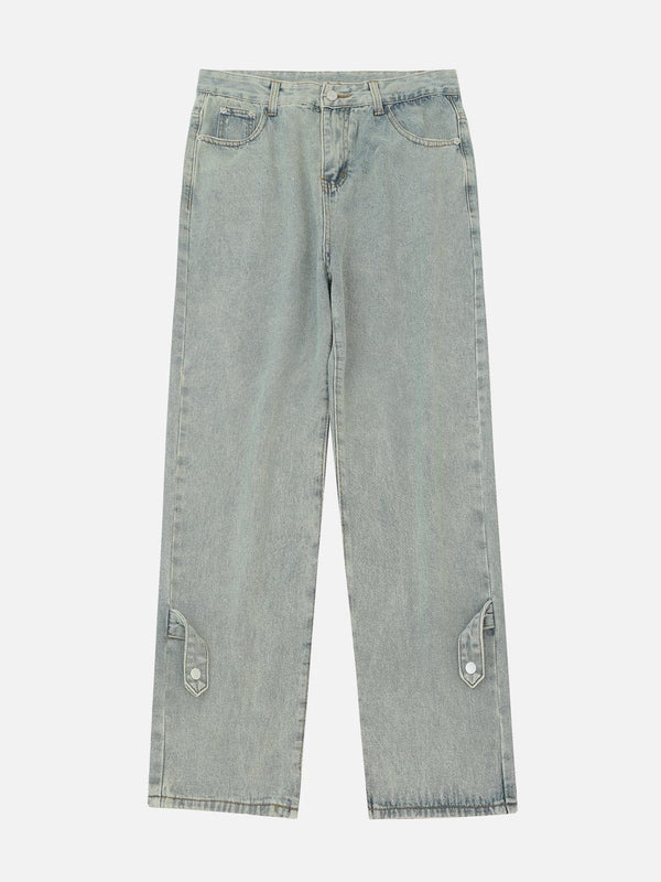 Evapacs - Vintage Washed Side Lock Jeans- Streetwear Fashion - evapacs.com