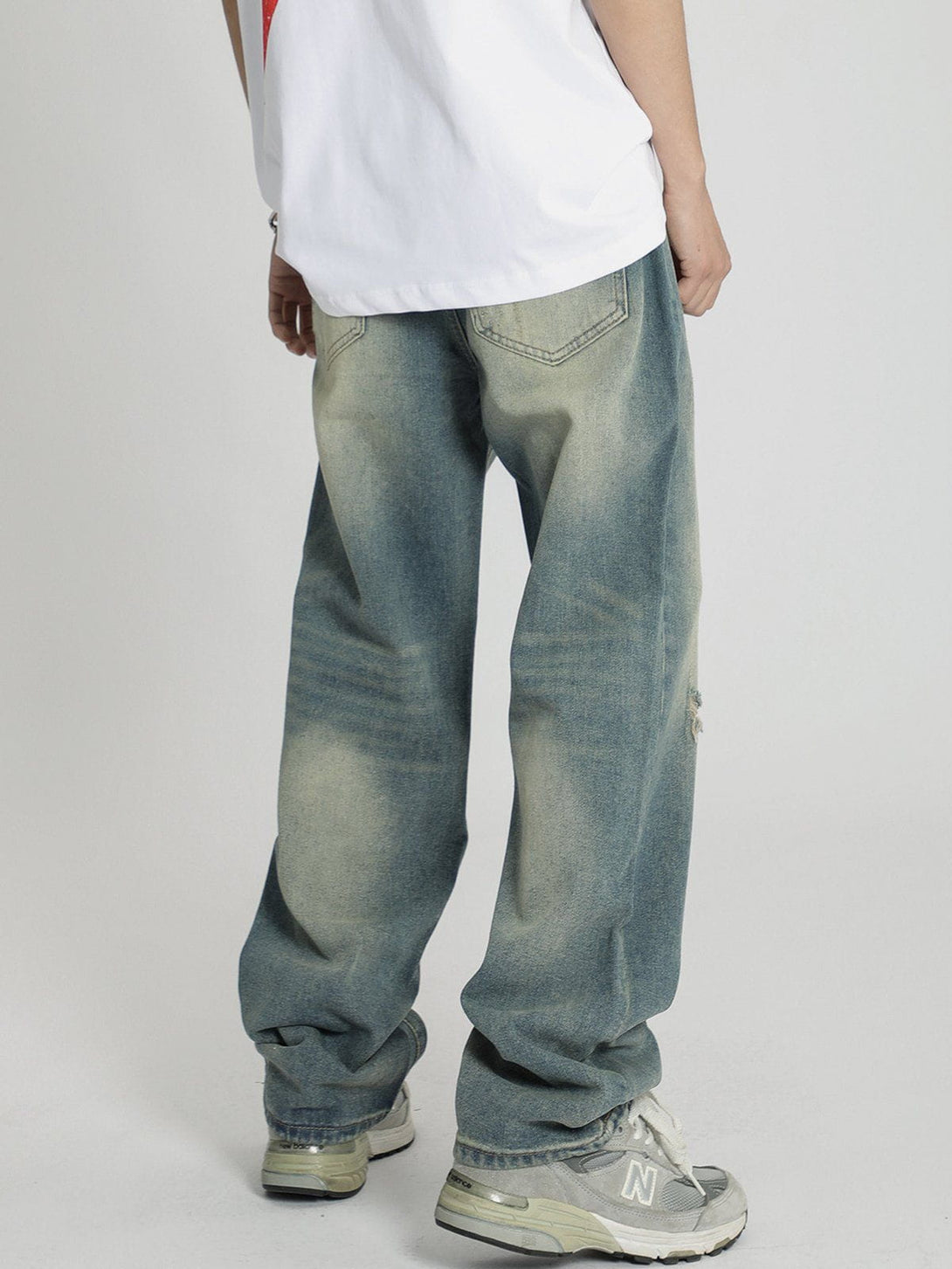 Evapacs - Washed Broken Holes Jeans- Streetwear Fashion - evapacs.com