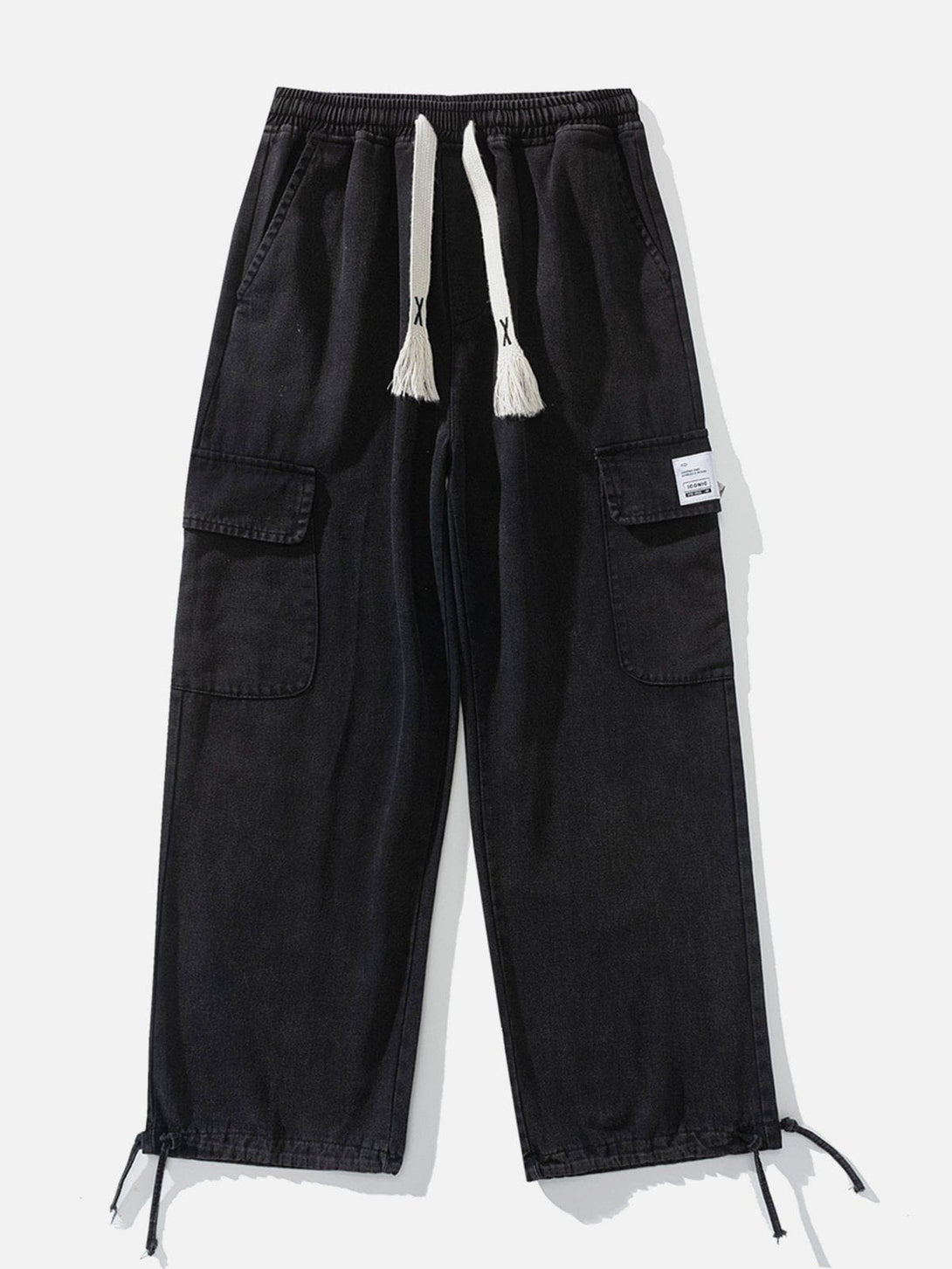 Evapacs - Washed Drawstring Cargo Pants- Streetwear Fashion - evapacs.com