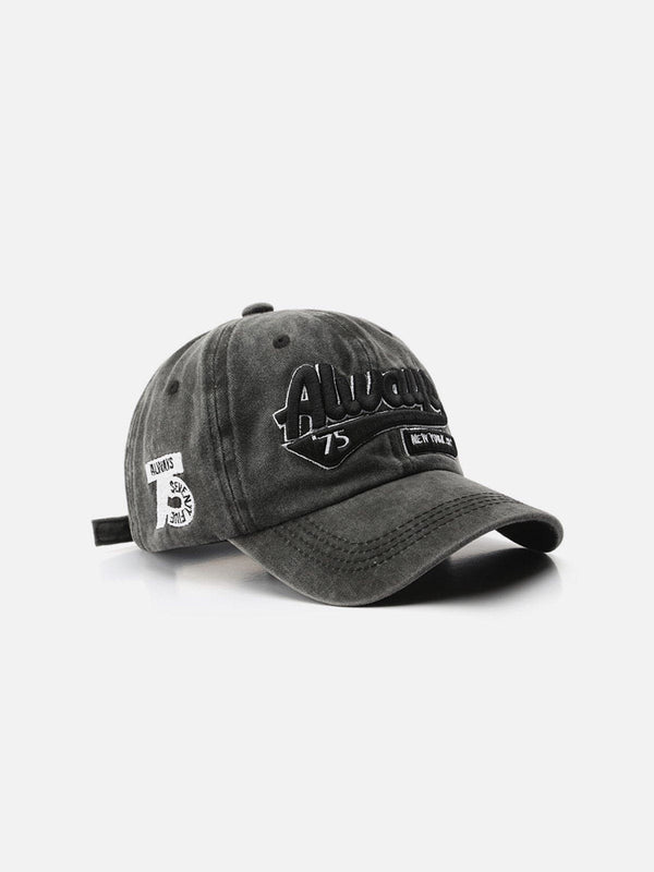 Evapacs - Washed Embroidered Letter Baseball Cap- Streetwear Fashion - evapacs.com