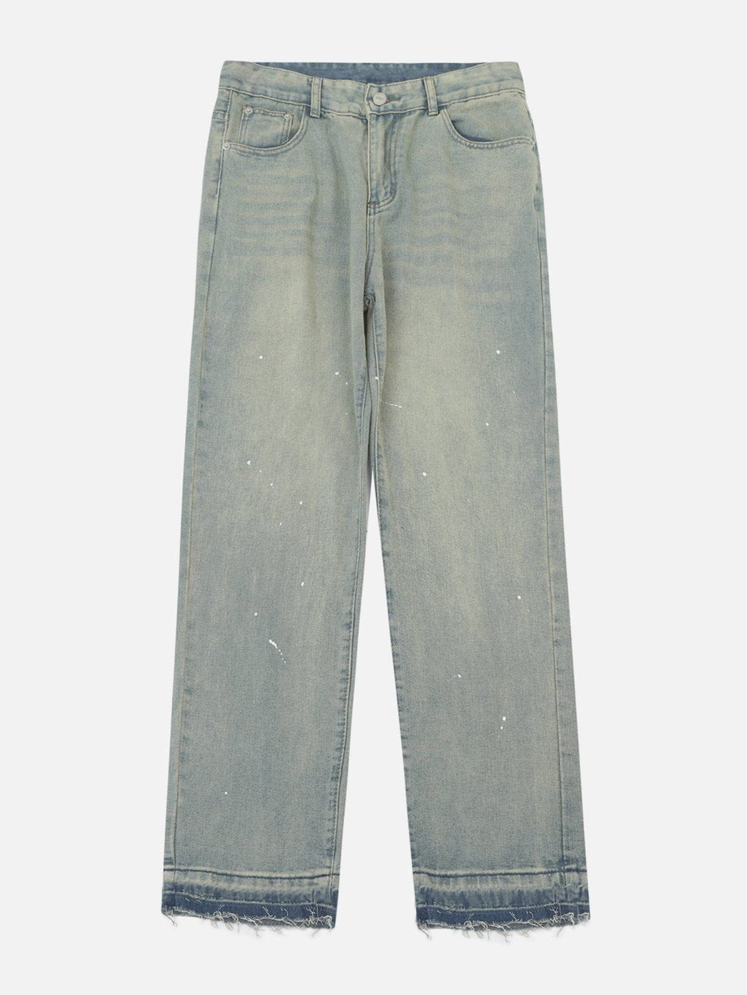 Evapacs - Washed Fringe Jeans- Streetwear Fashion - evapacs.com