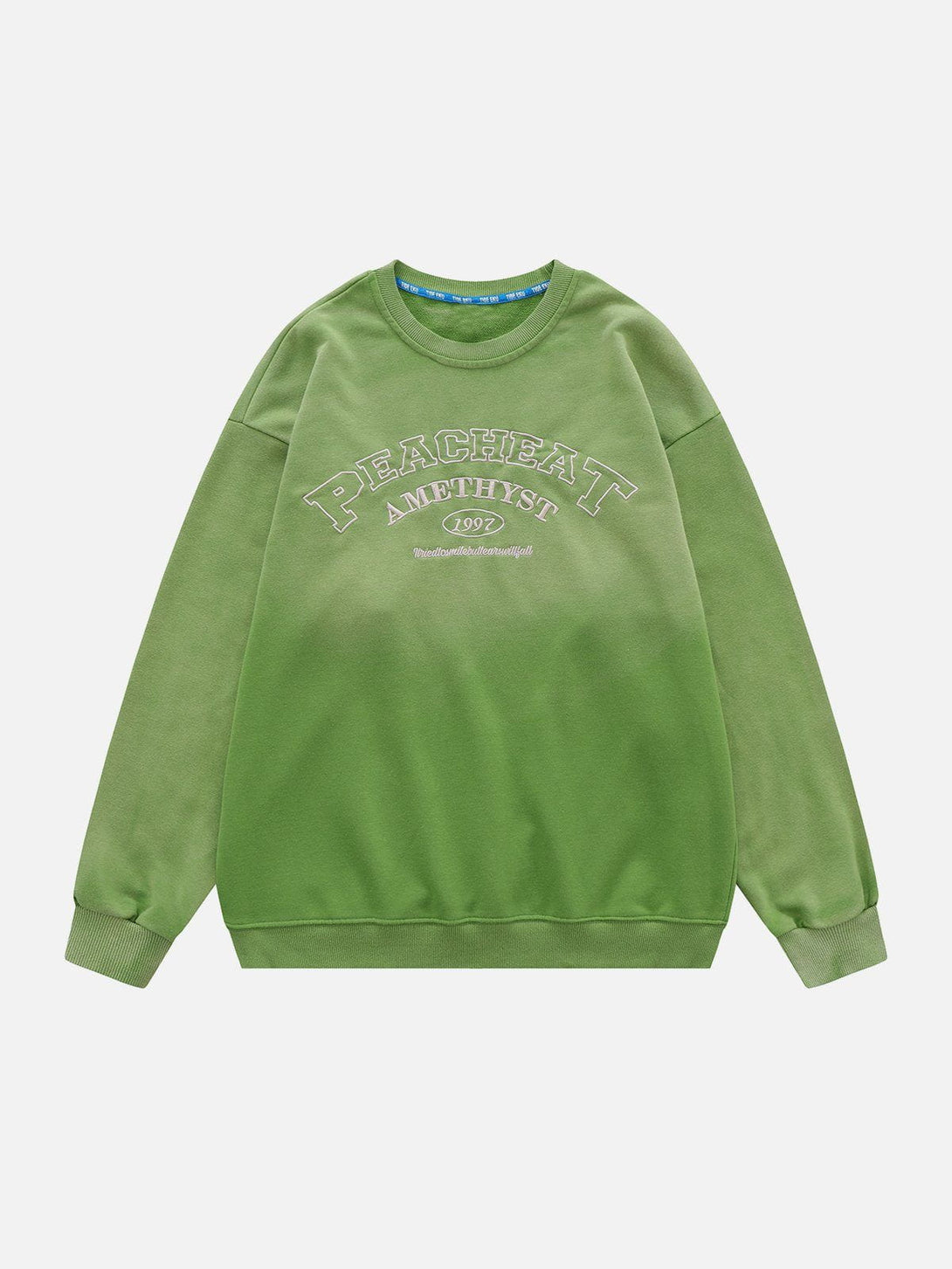 Evapacs - Washed Gradient Embroidered Sweatshirt- Streetwear Fashion - evapacs.com