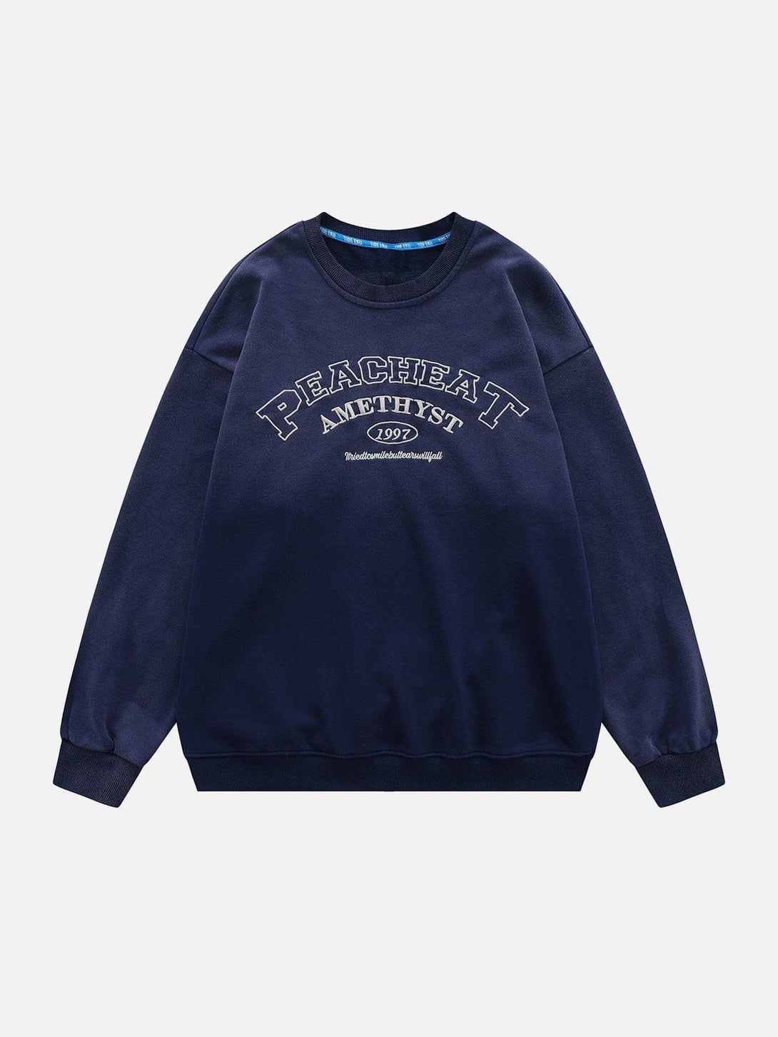 Evapacs - Washed Gradient Embroidered Sweatshirt- Streetwear Fashion - evapacs.com