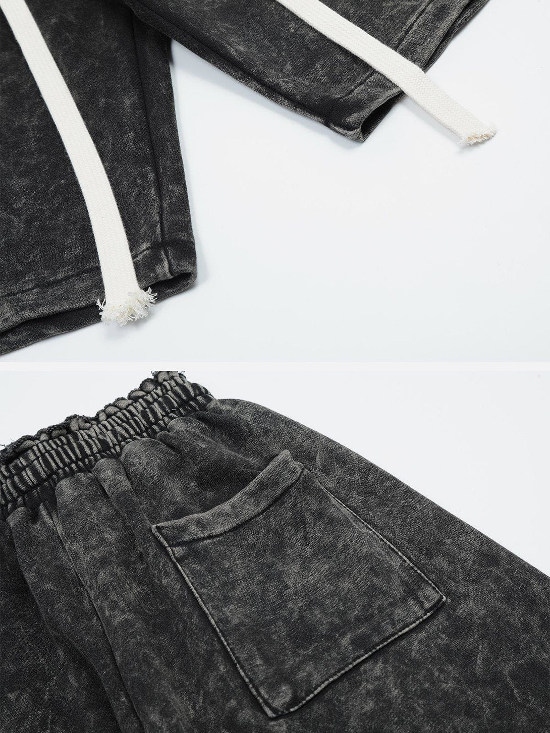 Evapacs - Washed Raw Shorts- Streetwear Fashion - evapacs.com