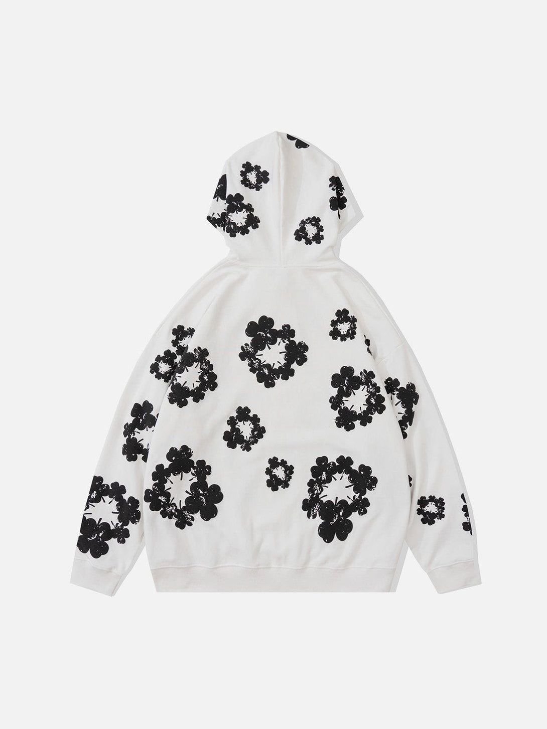 Evapacs - Winter Floral Print Hoodie- Streetwear Fashion - evapacs.com