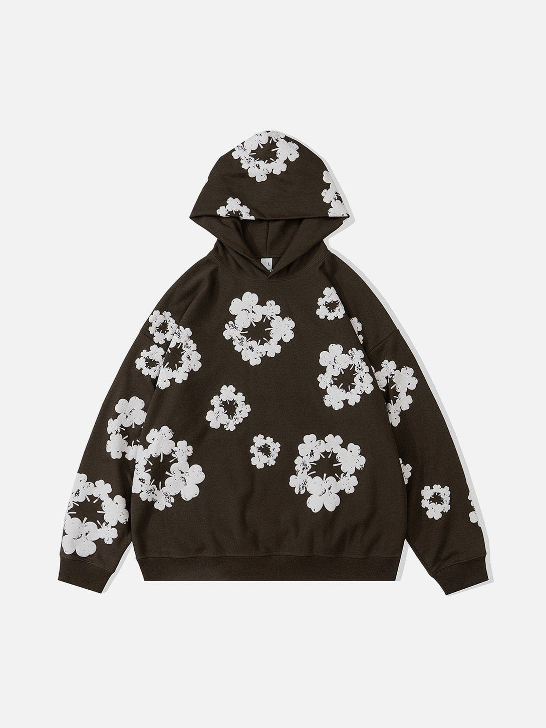 Evapacs - Winter Floral Print Hoodie- Streetwear Fashion - evapacs.com