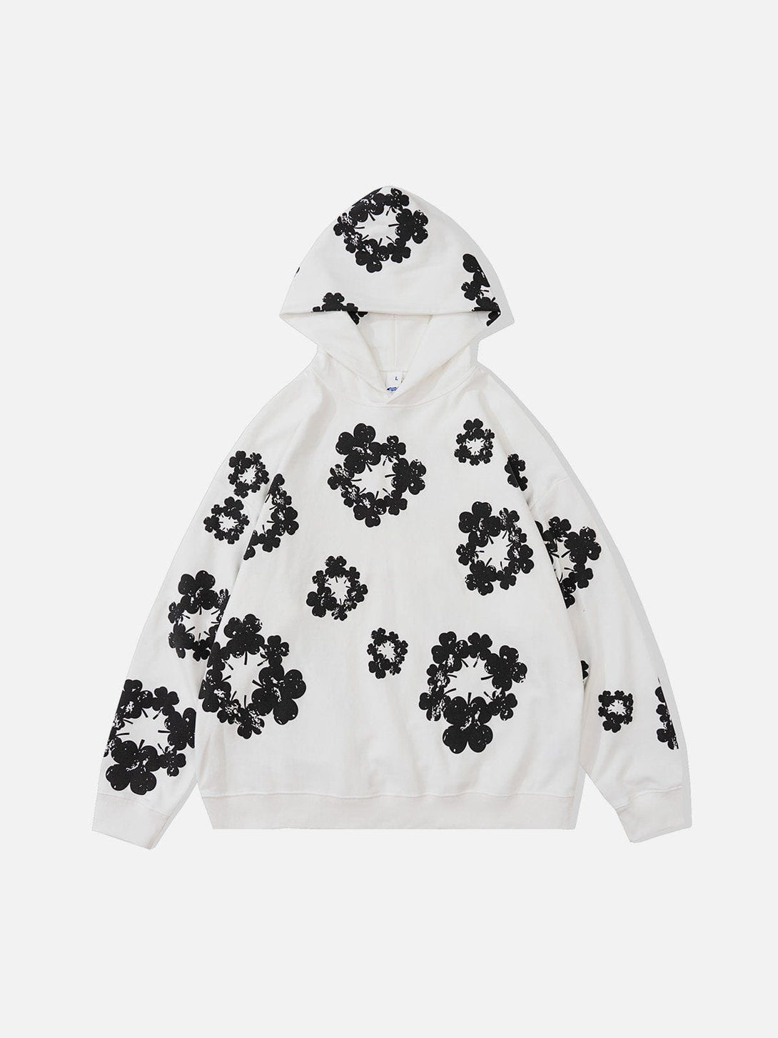 Evapacs - Winter Floral Print Hoodie- Streetwear Fashion - evapacs.com