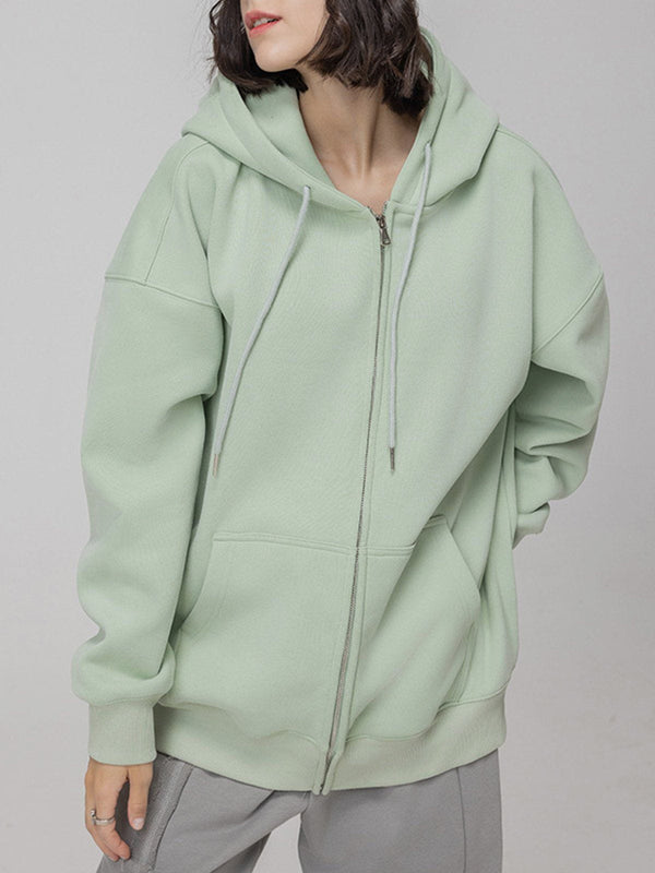 Evapacs - ZIP UP Solid Color Hoodie- Streetwear Fashion - evapacs.com