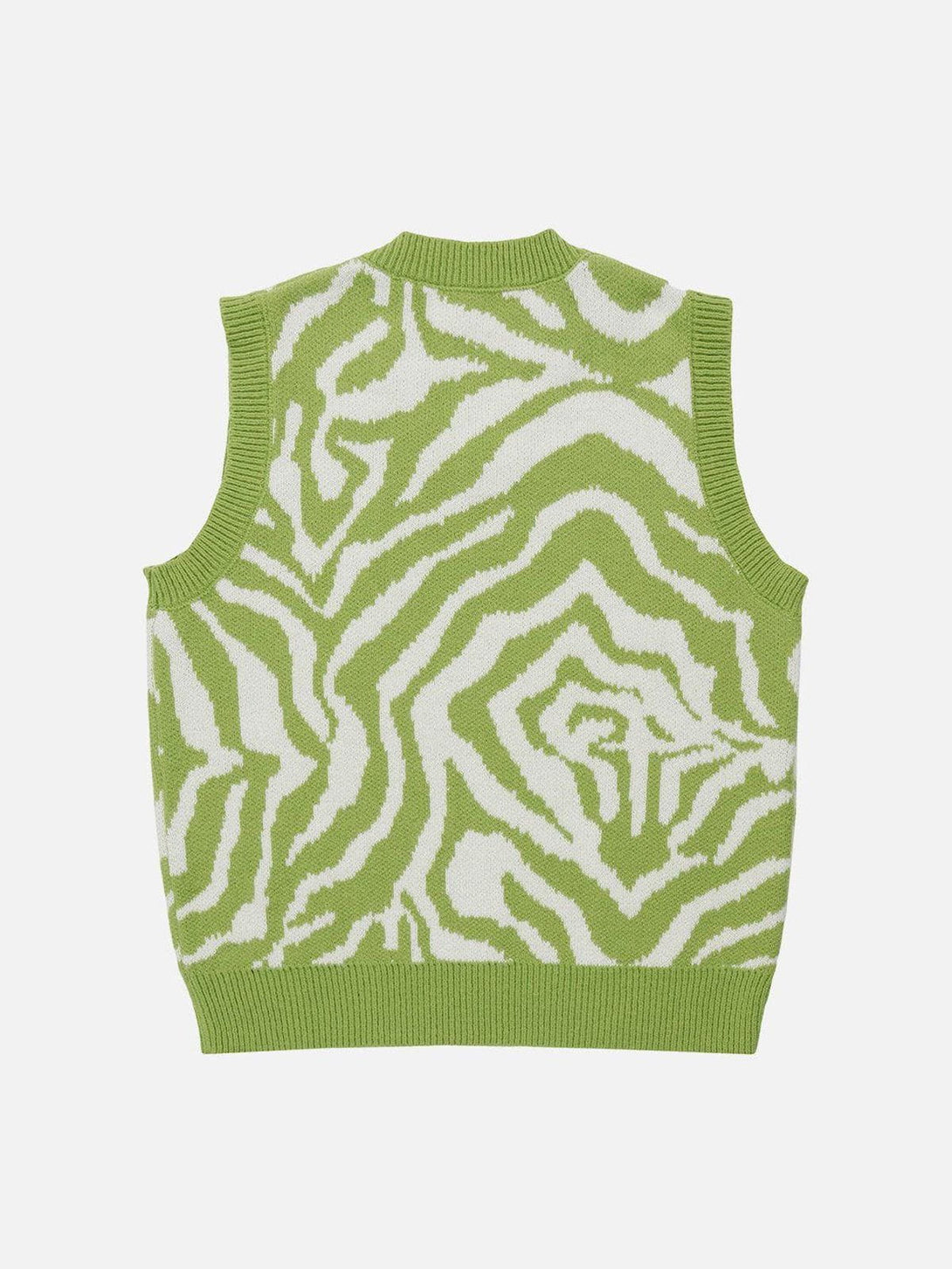 Evapacs - Zebra Pattern Embroidery Sweater Vest- Streetwear Fashion - evapacs.com