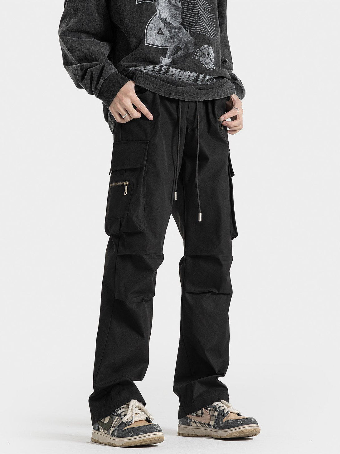 Evapacs - Zip Large Multi-Pocket Cargo Pants- Streetwear Fashion - evapacs.com