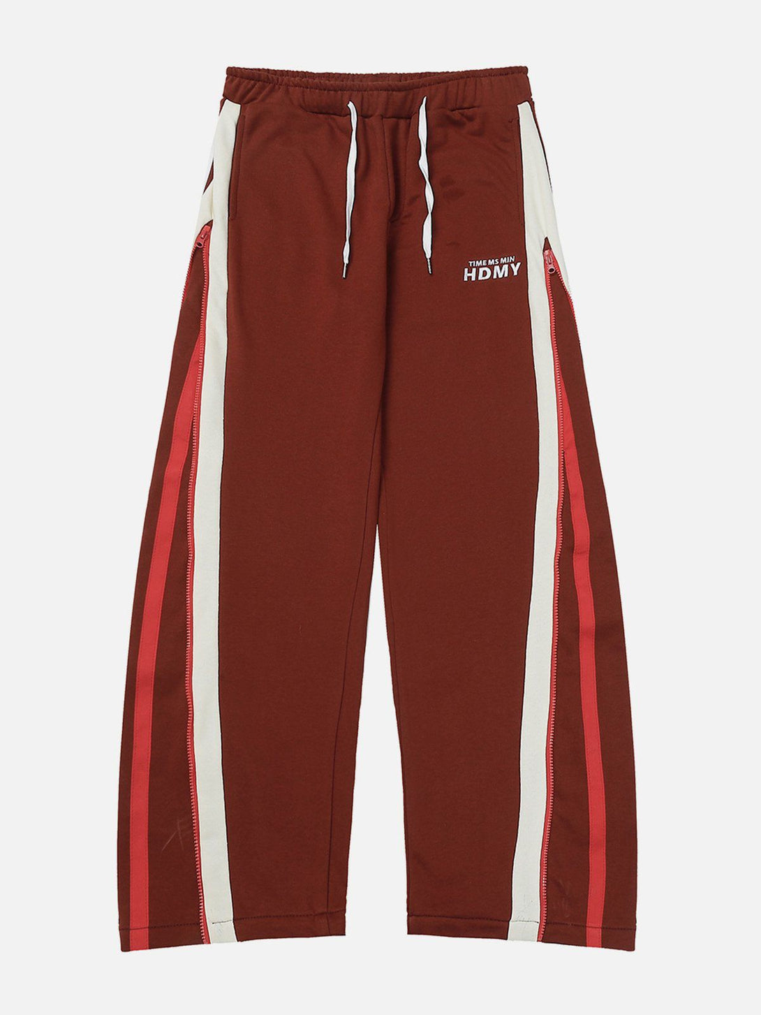 Evapacs - Zipper Panel Striped Sweatpants- Streetwear Fashion - evapacs.com