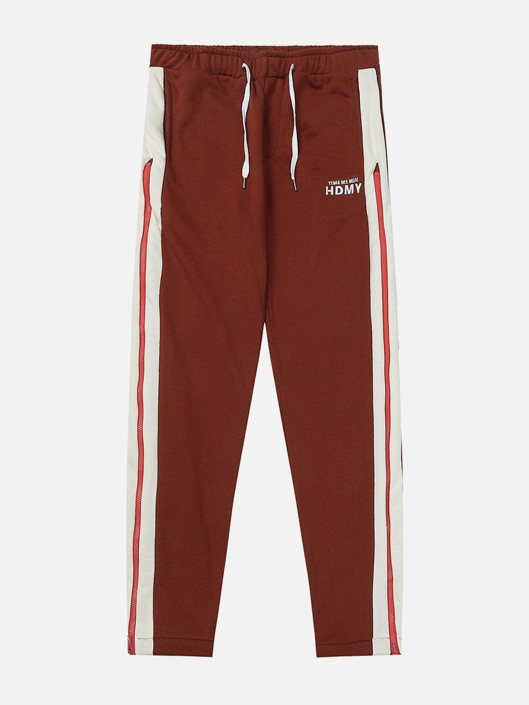 Evapacs - Zipper Panel Striped Sweatpants- Streetwear Fashion - evapacs.com