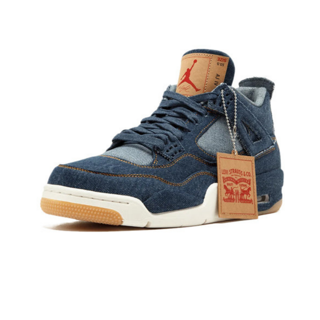 Levi's x Air Jordan 4 Retro 'Denim'- Streetwear Fashion - evapacs.com