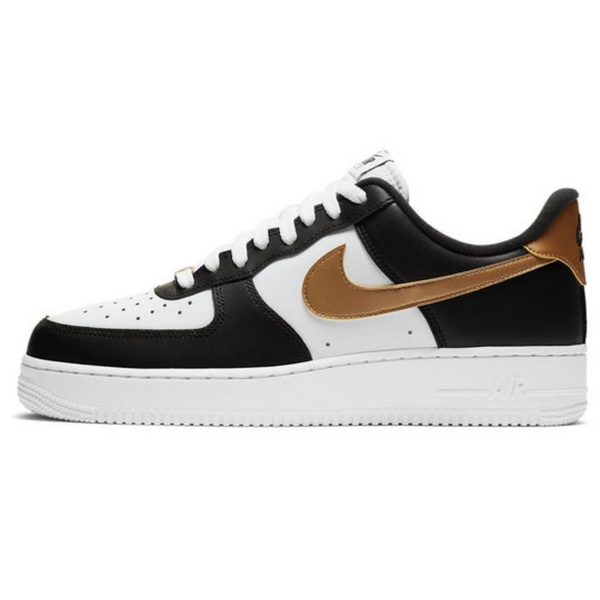 Nike Air Force 1 '07 'Black Gold'- Streetwear Fashion - evapacs.com