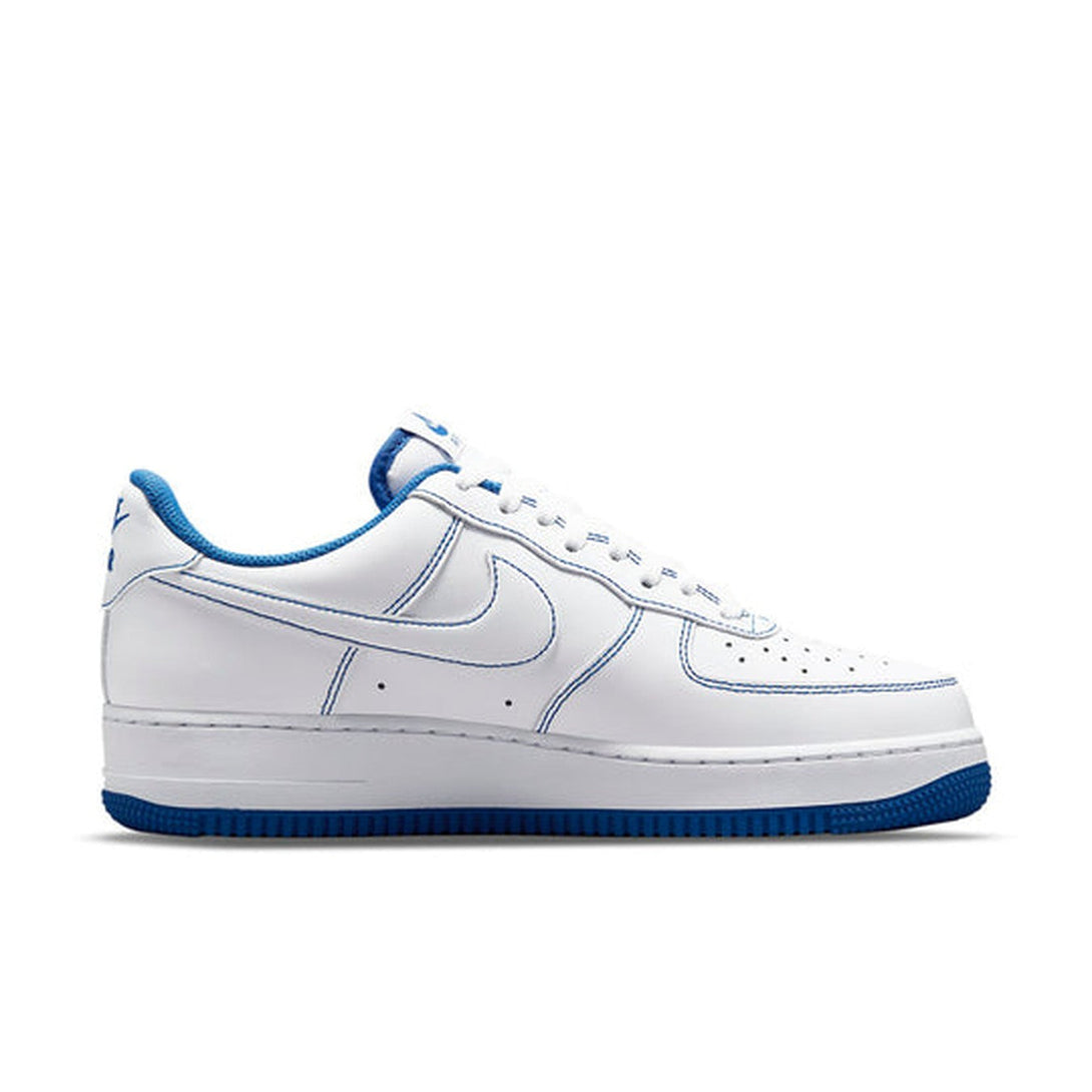 Nike Air Force 1 '07 'Contrast Stitch - White Game Royal'- Streetwear Fashion - evapacs.com