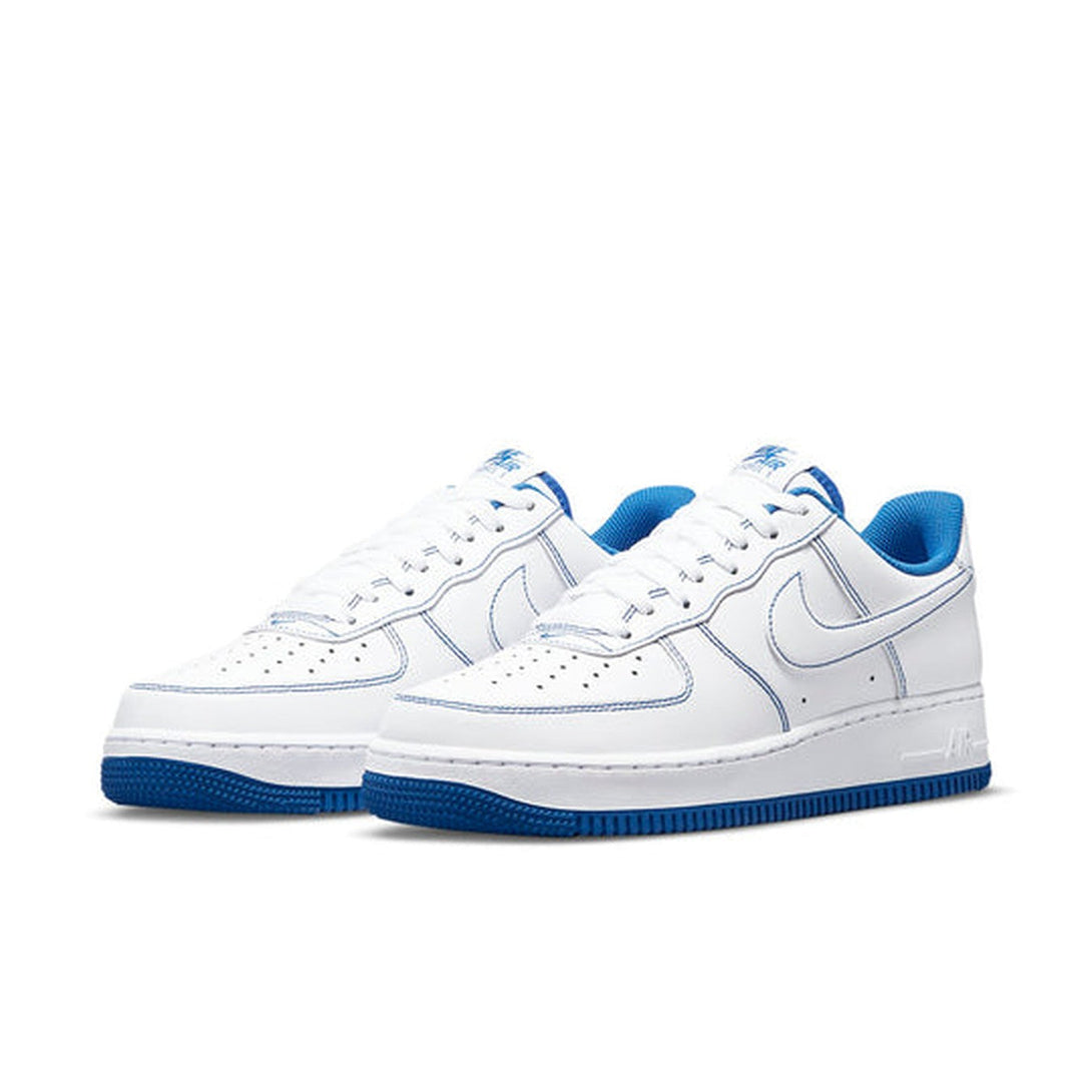 Nike Air Force 1 '07 'Contrast Stitch - White Game Royal'- Streetwear Fashion - evapacs.com