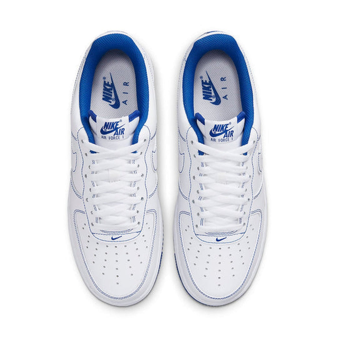 Nike Air Force 1 '07 'Contrast Stitch - White Game Royal'- Streetwear Fashion - evapacs.com