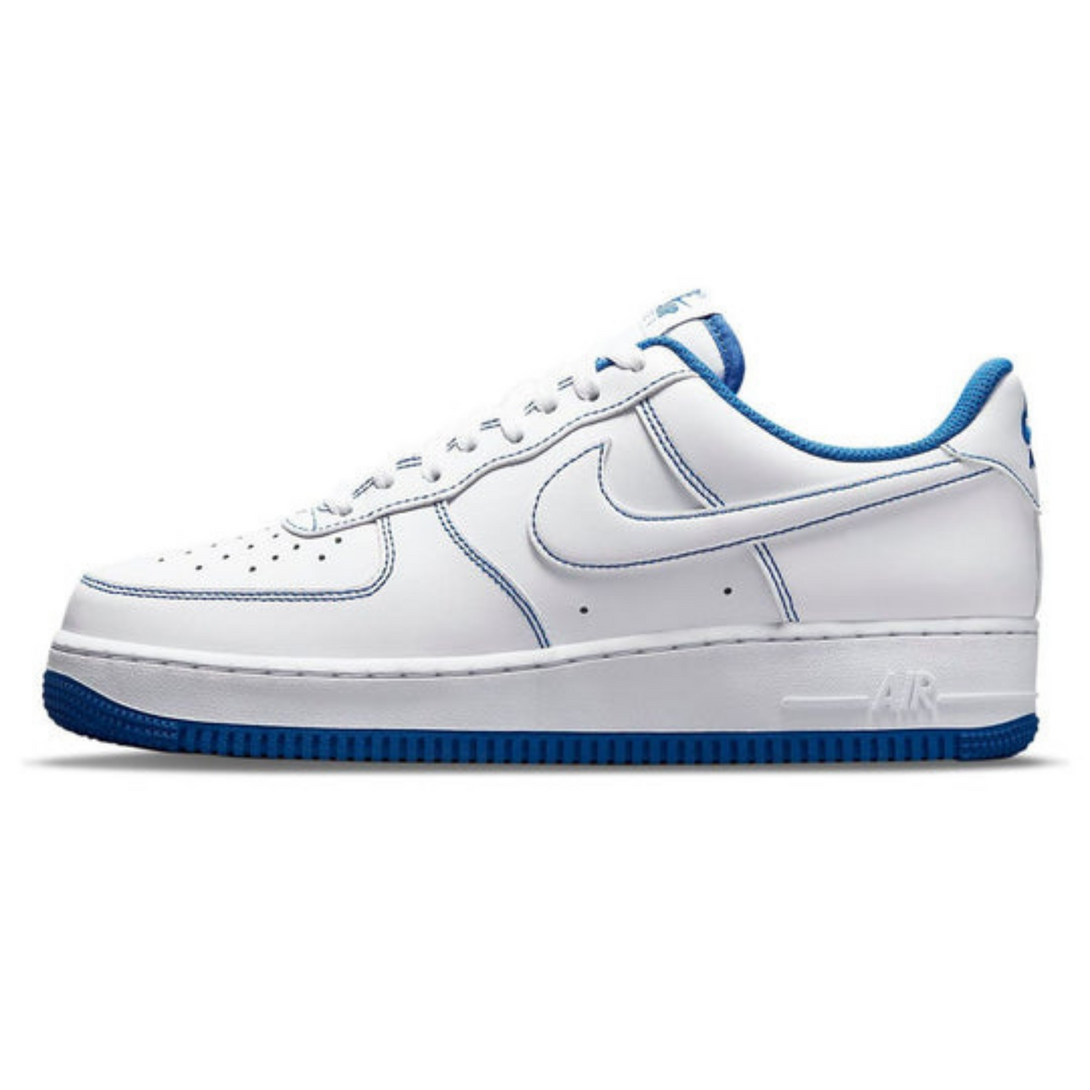 Nike Air Force 1 '07 'Contrast Stitch - White Game Royal'- Streetwear Fashion - evapacs.com