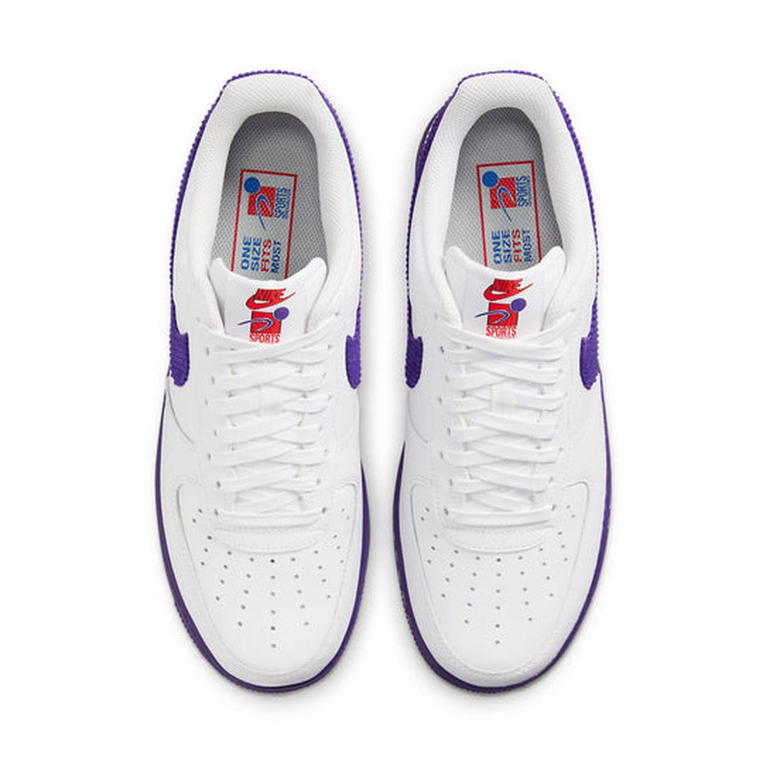 Nike Air Force 1 '07 LV8 EMB 'White Court Purple'- Streetwear Fashion - evapacs.com