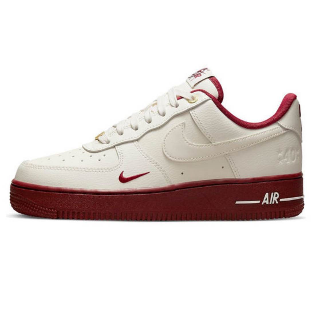 Nike Air Force 1 '07 SE '40th Anniversary - Sail Team Red'- Streetwear Fashion - evapacs.com