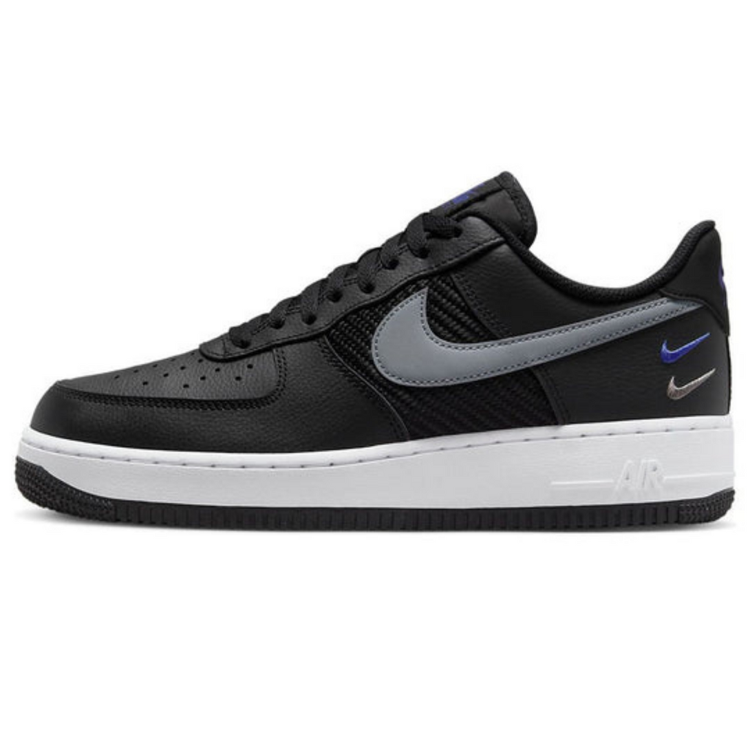 Nike Air Force 1 Low '07 'Double Swoosh Black Racer Blue'- Streetwear Fashion - evapacs.com