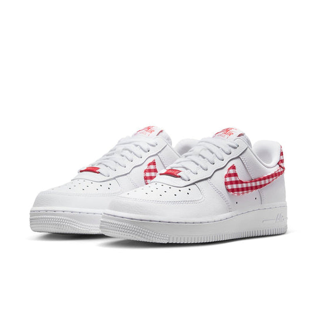 Nike Air Force 1 Low '07 Essential 'Mystic Red Gingham'- Streetwear Fashion - evapacs.com