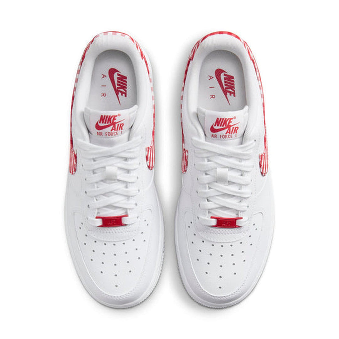 Nike Air Force 1 Low '07 Essential 'Mystic Red Gingham'- Streetwear Fashion - evapacs.com