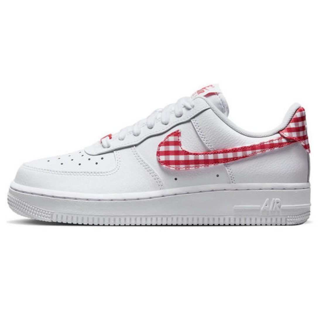 Nike Air Force 1 Low '07 Essential 'Mystic Red Gingham'- Streetwear Fashion - evapacs.com