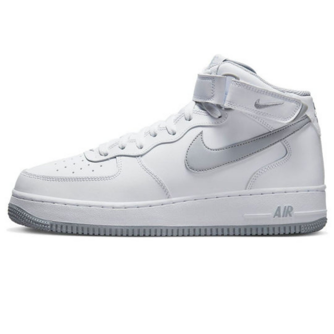 Nike Air Force 1 Mid '07 'White Wolf Grey'- Streetwear Fashion - evapacs.com