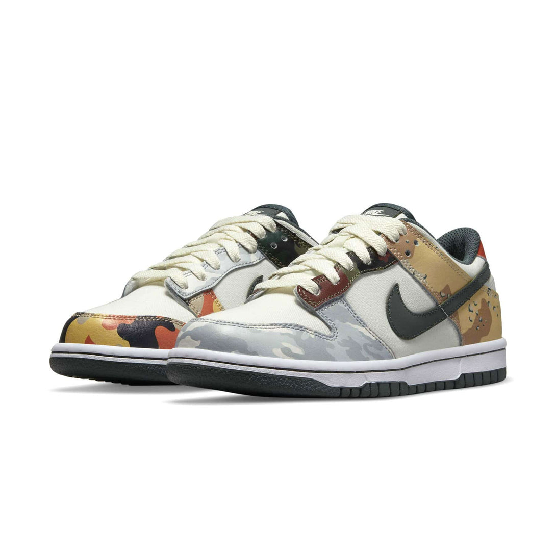 Nike Dunk Low SE GS 'Sail Multi-Camo'- Streetwear Fashion - evapacs.com